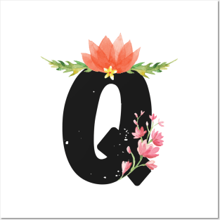 Letter Q - Botanical English Alphabet, Name Initial Posters and Art